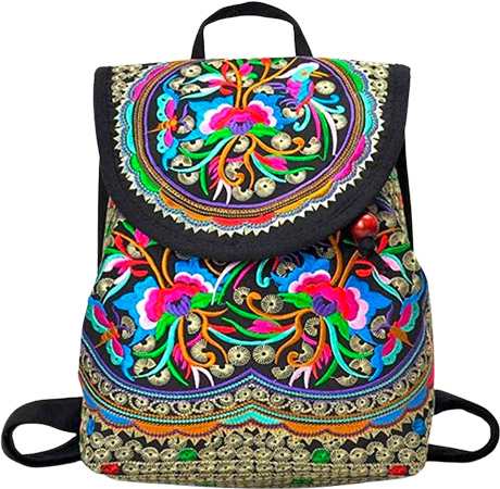 Vintage Embroidered Backpack