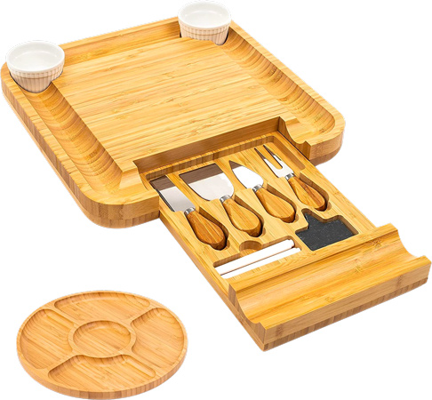 Bamboo Cheese Board Set