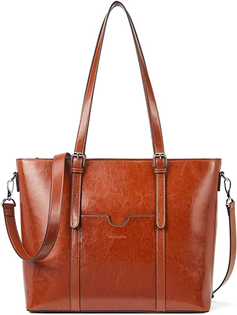 Leather Laptop Tote