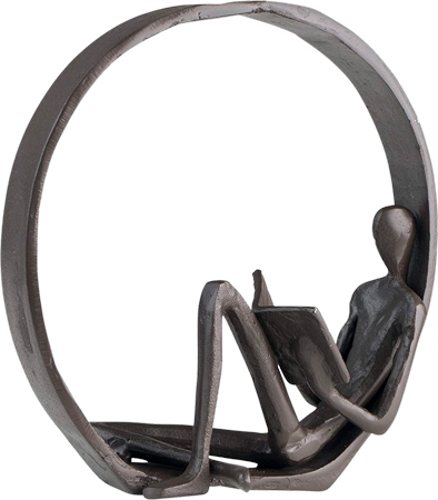 Bronze Reading Sculpture