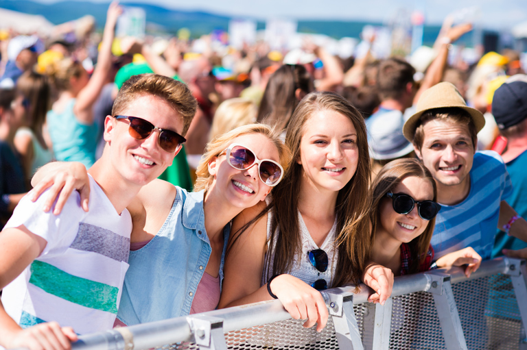 Teenagers at a concert