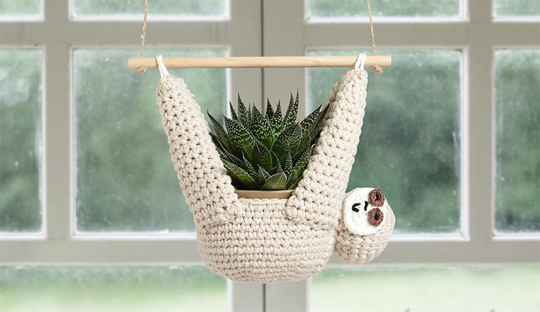 Crochet Hanging Planter