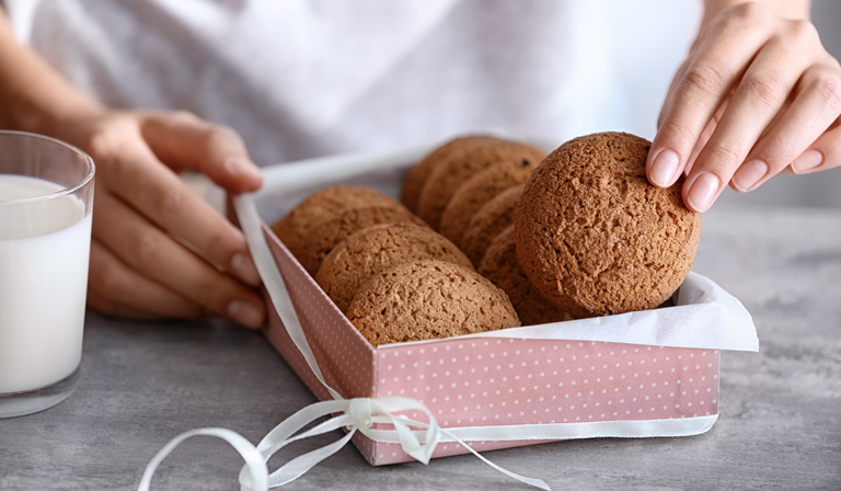 Home made cookies given as a housewarming gift