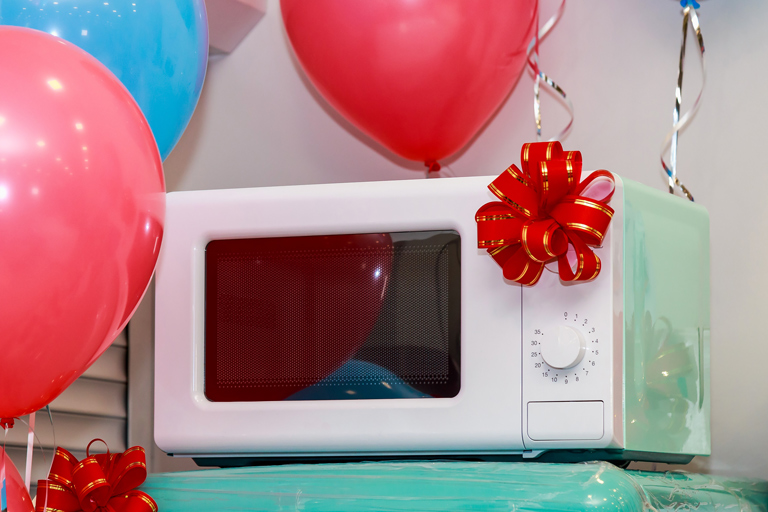 Microwave as a birthday gift