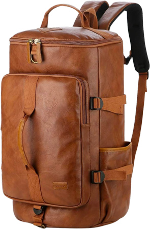 Leather Travel Duffel Backpack