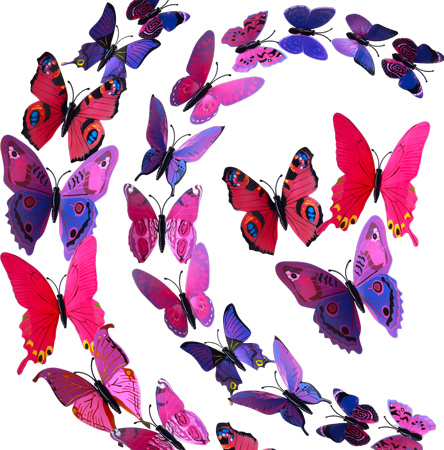 3D-Wanddeko mit Schmetterlings-Motiv