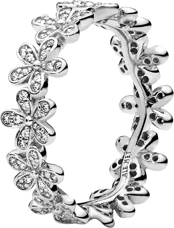 Crystal Daisy Eternity Ring