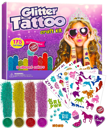 Glitzerndes Tattoo-Set