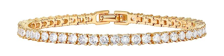 Gold Crystal Tennis Bracelet