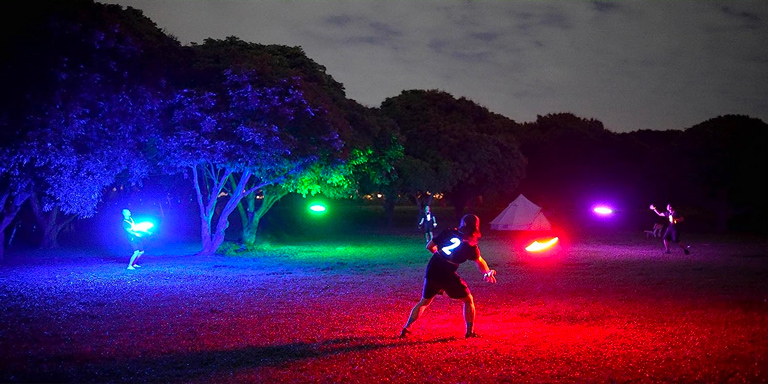 Frisbeescheibe mit LED-Licht