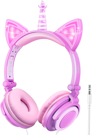 LED Unicorn Horn Headphones