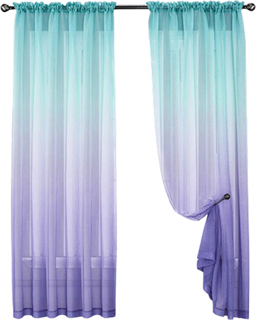 Ombre Bedroom Curtain Sheers