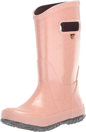 Glitzernde Gummistiefel in Rosa