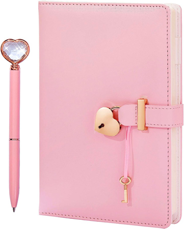 Pink Lockable Journal Set