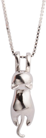 Collana con Gatto in Argento Sterling