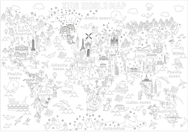 Gigantesque Carte à Colorier