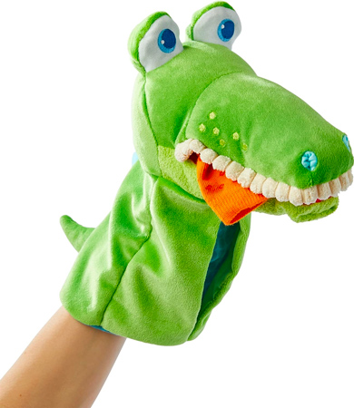 Plüsch-Krokodil-Handpuppe