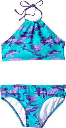 Maillot de Bain deux Pièces Motif Camouflage