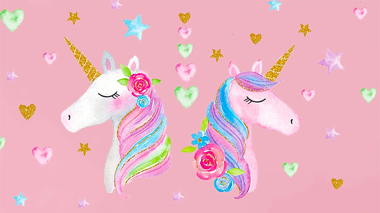 Verwijderbare Muurstickers van Unicorns