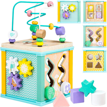 Wooden Sensory Activity Cube