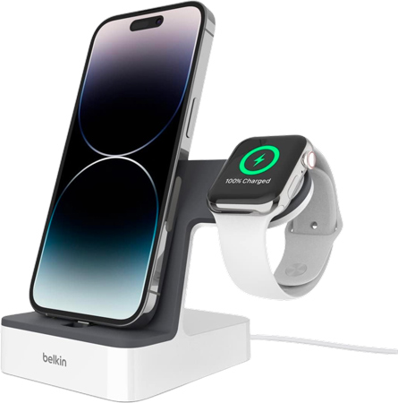 Base de carga 2 en 1 para iPhone y Apple Watch de Belkin