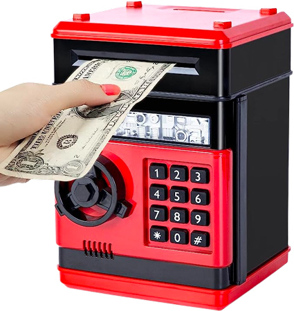 Password-Protected Digital Money Bank with Bill Scanner