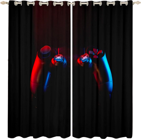 Gaming-Themed Room-Darkening Curtains