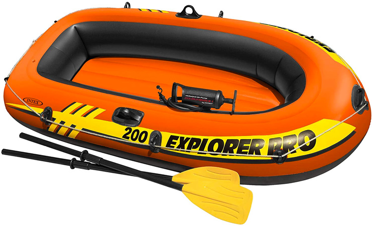 Intex Jeu D’Eau Et De Plage – Set Bâteau 2 Places « Explorer Pro 200 »