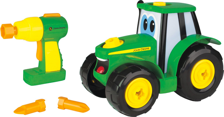 John Deere Tractor Bouwset met Werkende Boormachine