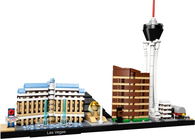 Displayable LEGO Las Vegas Skyline Builder