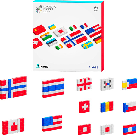 Blocs de construction magnétiques pour drapeaux