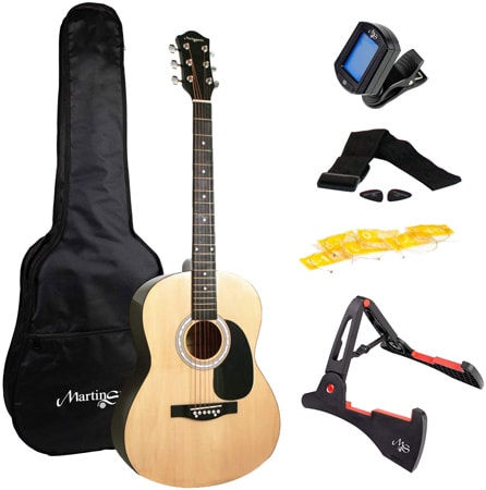 Complete Acoustic Guitar Kit with Beginner-Friendly Strings