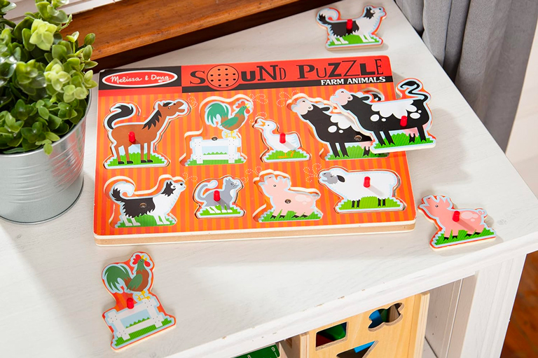 Musical Farm Friends Wooden Puzzle