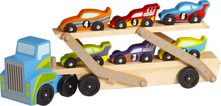 Melissa & Doug Mega-Lastbil för Racerbilar