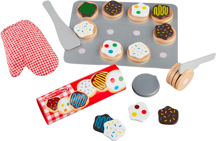 Melissa & Doug Slice and Bake Wooden Cookie Play Food Set