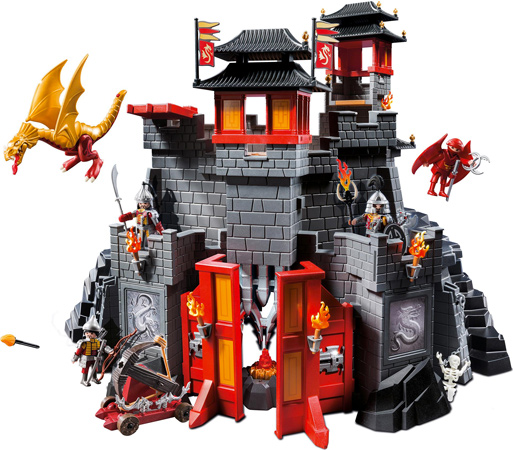 Epic Playmobil Castle with Moving Flame Cannons