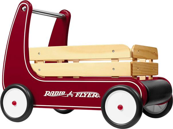 Klassieke Houten Loopwagen met Opbergruimte