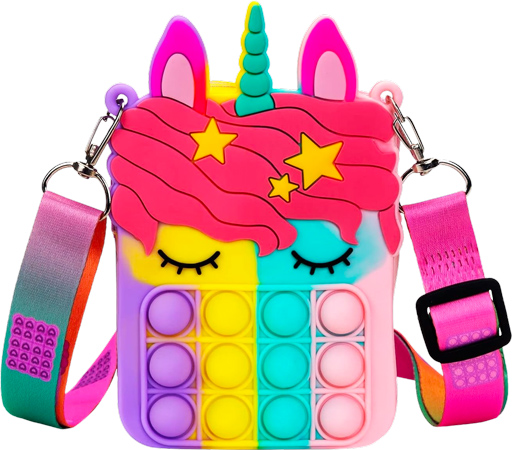 Borsa a Tracolla con Unicorno in Silicone