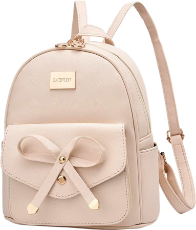 Secret-Pocket Fashion Mini Backpack with Bow