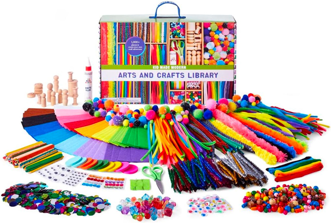 Organized Rainbow Art Studio Kit