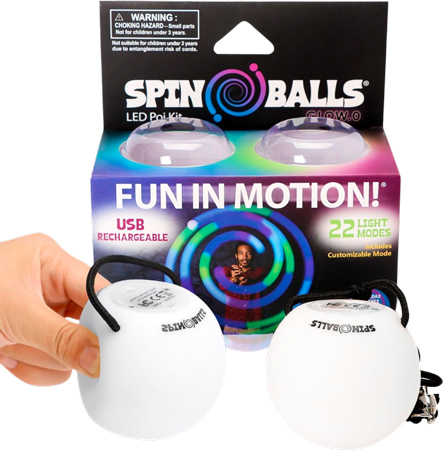 Gloeiende Spinball Ballen