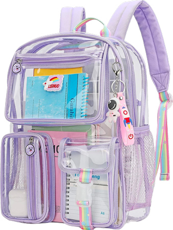 Sac pour l’école transparent