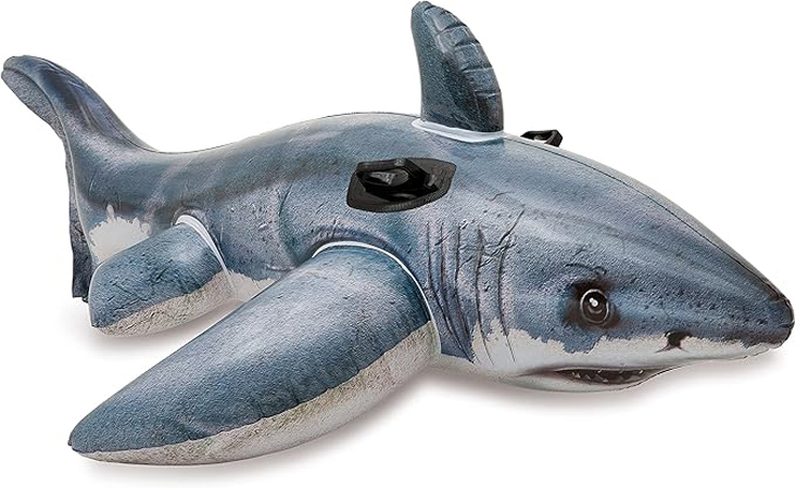 Giant Shark Pool Float with Handles