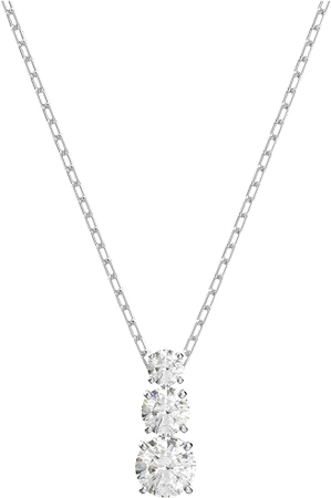 Timeless Swarovski Crystal Three-Stone Necklace Set