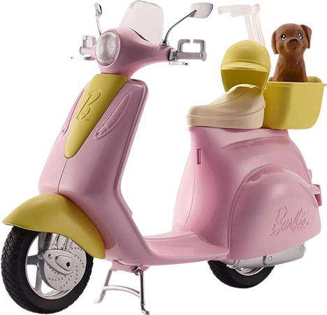 Barbie Moped Adventure Set with Puppy Passenger