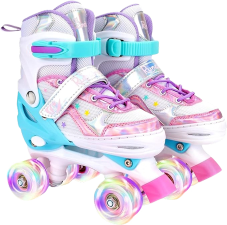 Sparkle & Roll Light-Up Adjustable Roller Skates