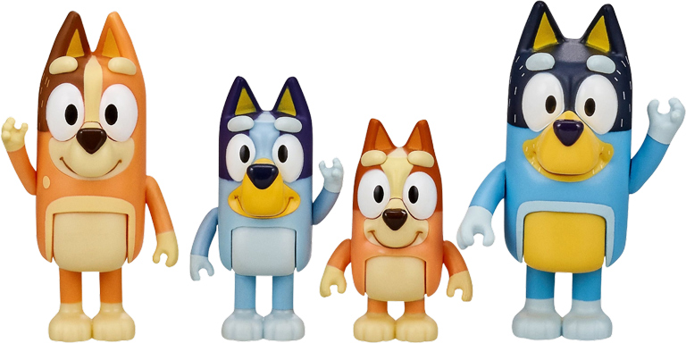 Poseable Bluey Family Adventure Pack