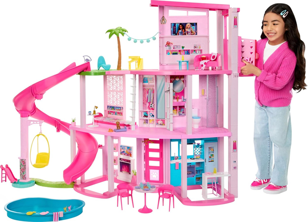 Barbie DreamHouse Poppenhuis met Zwembad en Glijbaan (3 Verdiepingen)