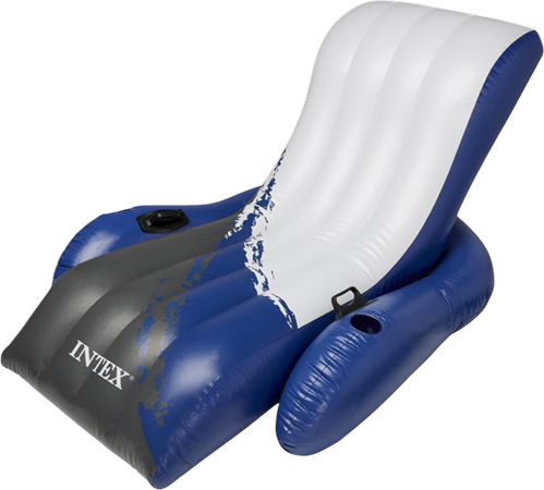 Luxe Zwembad Lounger met Dubbele Bekerhouder