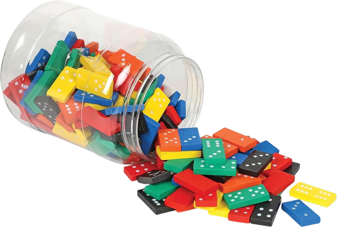 Houten Regenboog Domino Set: Ontdek & Leer